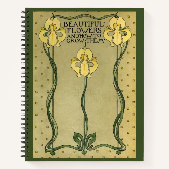 Vintages Jugendstil-Design Notizbuch (Vorderseite)