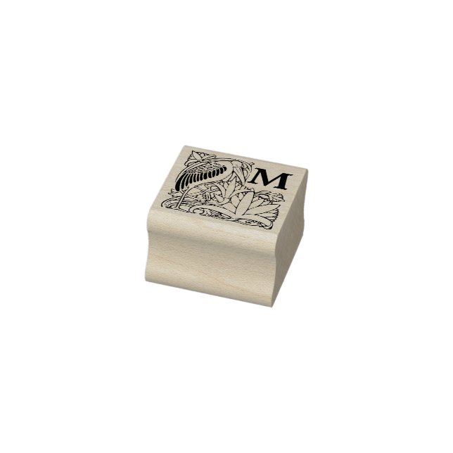 Vintages Jugendstil-Dropcap Gummistempel (Stempel)