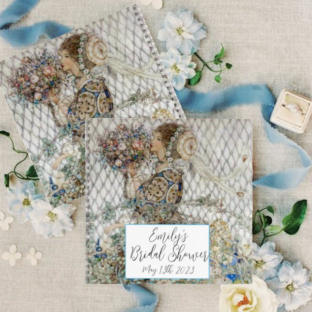 Vintages Jugendstil Florenz Brautparty Rezept Notizbuch (Von Creator hochgeladen)