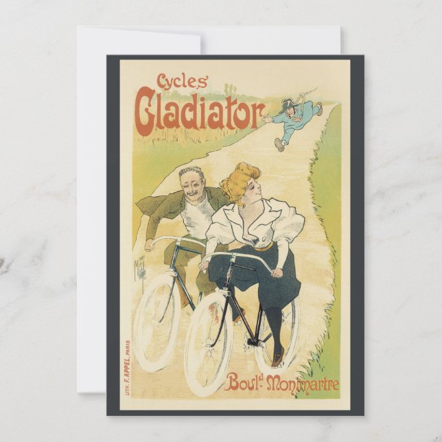 Vintages Jugendstil, Gladiatorräder (Vorderseite)