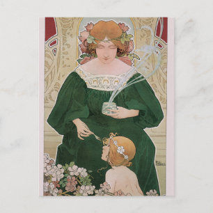 Vintages Jugendstil Helm Kacao von Privat Livemont Postkarte
