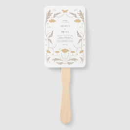 Vintages Jugendstil-Hochzeitsprogramm Fächer