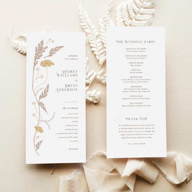 Vintages Jugendstil-Hochzeitsprogramm Programm (Von Creator hochgeladen)