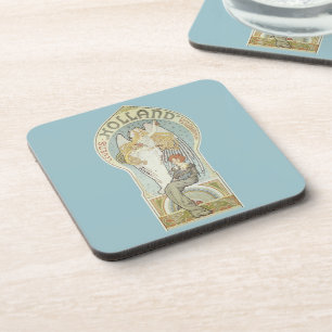 Vintages Jugendstil, Holland Levensverzekering Getränkeuntersetzer