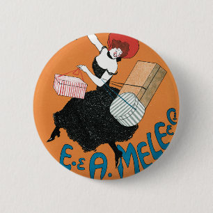 Vintages Jugendstil, italienische Frauenmode Button