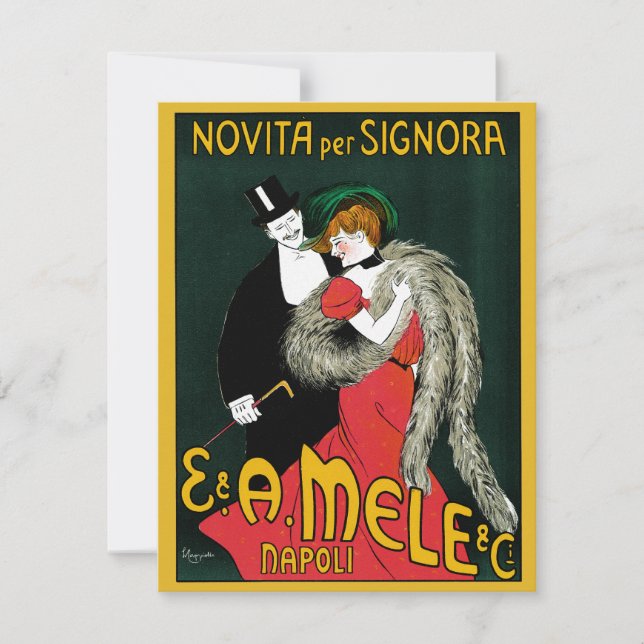 Vintages Jugendstil, italienische Mode-Liebe Roman (Vorderseite)