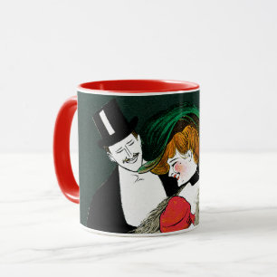 Vintages Jugendstil, italienische Mode-Liebe Roman Tasse