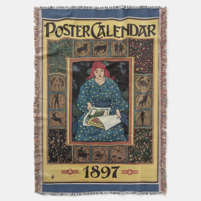 Vintages Jugendstil, Kunsthandwerkbuch Decke (Vorderseite Vertikal)