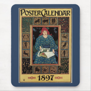Vintages Jugendstil, Kunsthandwerkbuch Mousepad