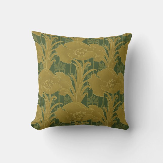 Vintages Jugendstil-Muster Kissen (Vorderseite)