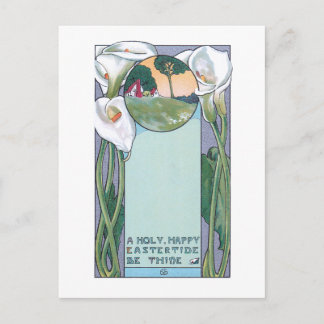 Vintages Jugendstil Ostern Postkarte