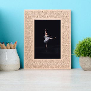 Vintages Jugendstil-Pfauenfeatheter-Muster Geätzte Rahmen