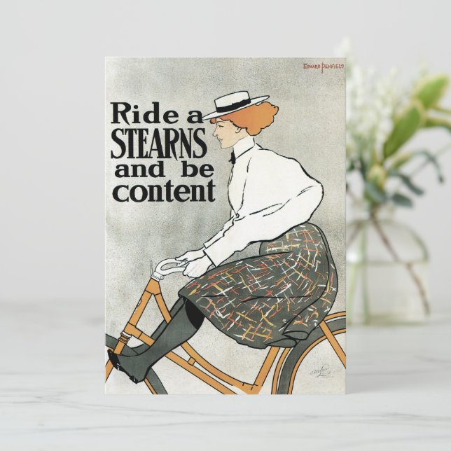 Vintages Jugendstil, Reiten a Sterns Fahrräder (Stehend Vorderseite)