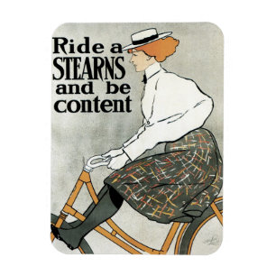 Vintages Jugendstil, Reiten a Sterns Fahrräder Magnet