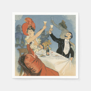 Vintages Jugendstil, Taverne Olympia Restaurant Serviette