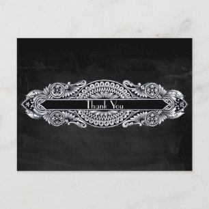 Vintages Jugendstil Vielen Dank Postkarte