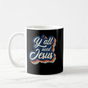 Vintages Junge braucht Jesus Religious Faith Chris Kaffeetasse