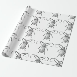 Vintages Käferillustrations-Geschenkpapier Geschenkpapier