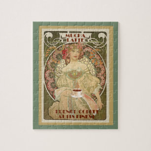Vintages Kaffee-Plakat-Puzzlespiel