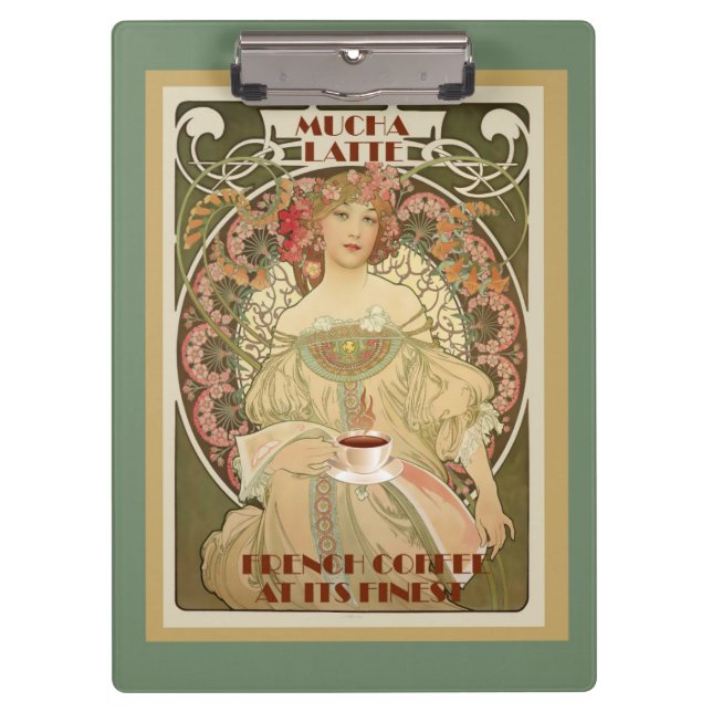 Vintages Kaffeepaket Klemmbrett (Vorderseite)