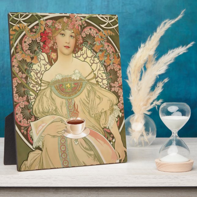 Vintages Kaffeeposter Fotoplatte (Seite)