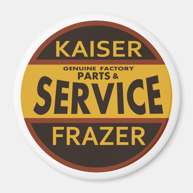Vintages Kaiser-Frazer-Servicezeichen Magnet (Vorne)