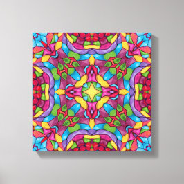 Vintages Kaleidoskop aus Hartglas Leinwanddruck