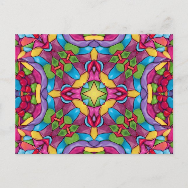 Vintages Kaleidoskop aus Hartglas Postkarte (Vorderseite)