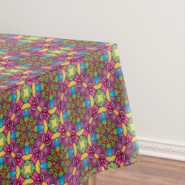 Vintages Kaleidoskop aus Hartglas Tischdecke (Beispiel)