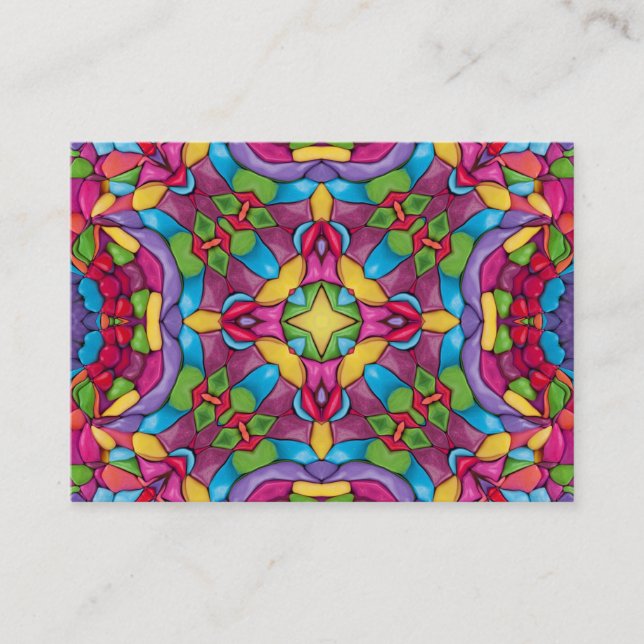 Vintages Kaleidoskop aus Hartglas Visitenkarte (Vorderseite)