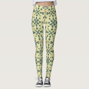 Vintages Kaleidoskop-Muster in Erdtönen Leggings