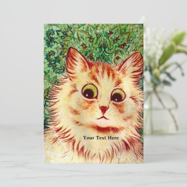 Vintages Kaleidoskop von Louis Wain Karte (Stehend Vorderseite)