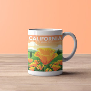Vintages Kalifornien Kaffeetasse