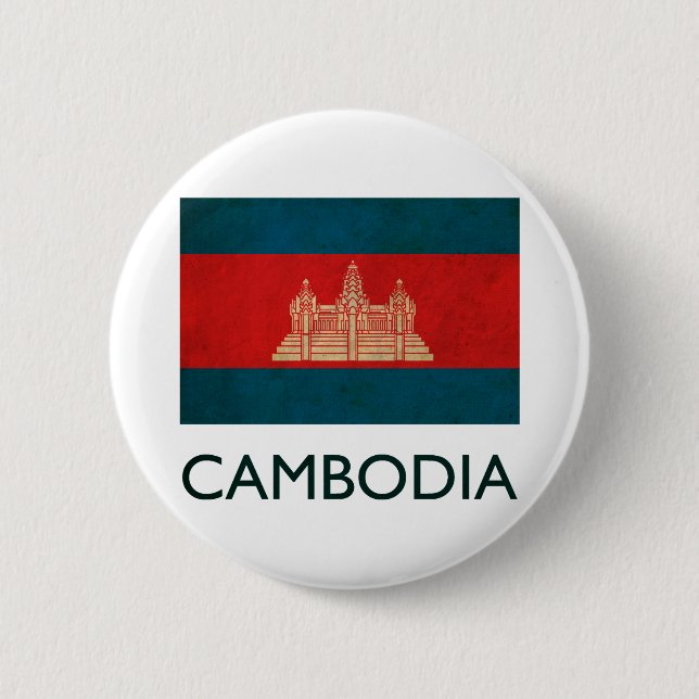 Vintages Kambodscha Button (Vorderseite)