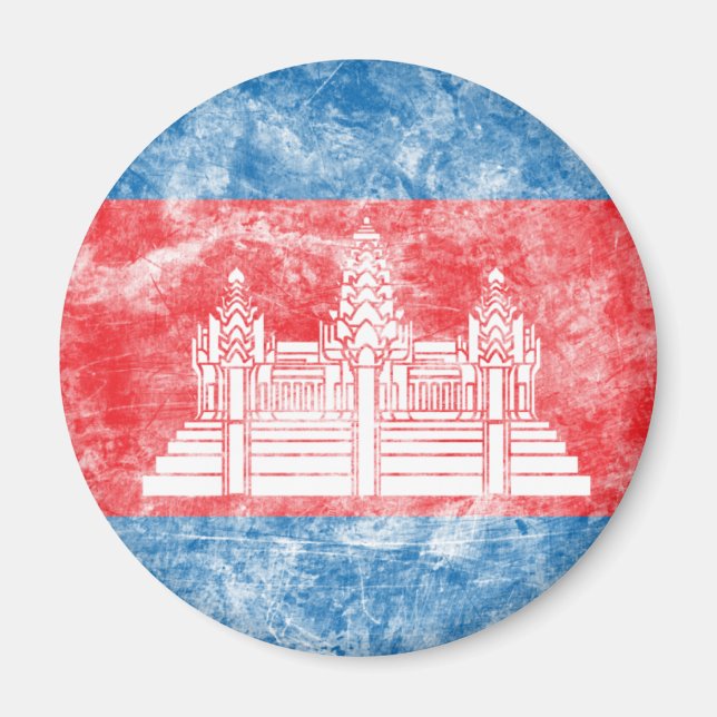 Vintages Kambodscha Magnet (Vorne)