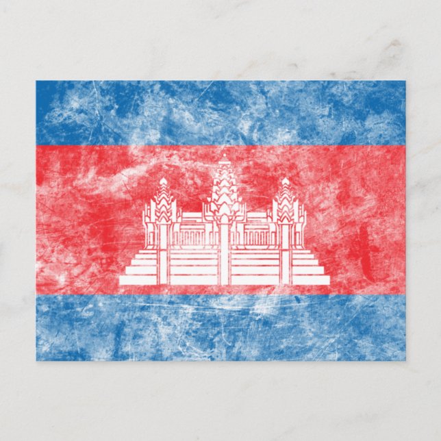 Vintages Kambodscha Postkarte (Vorderseite)