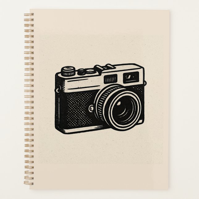 Vintages Kamera-Notebook - Retro-Fotografie Planer (Vorderseite)