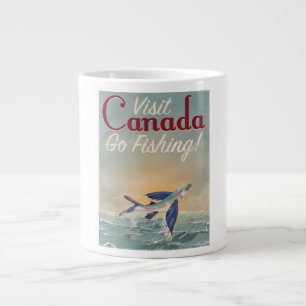 Vintages Kanada Fangreiseplakat Jumbo-Tasse
