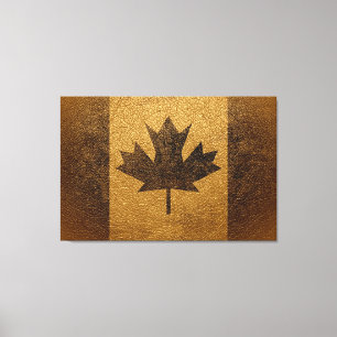 Vintages Kanada Flag #2 Leinwanddruck