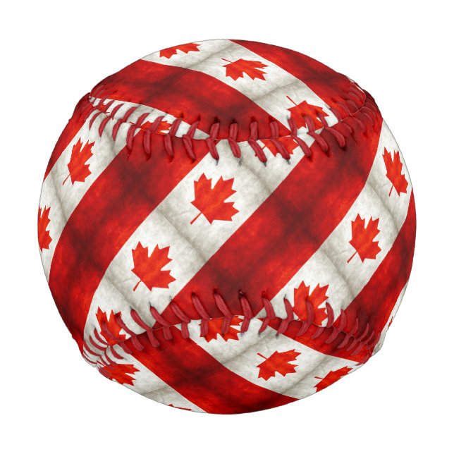Vintages kanadisches Flaggenbaseball Baseball (Vorderseite)