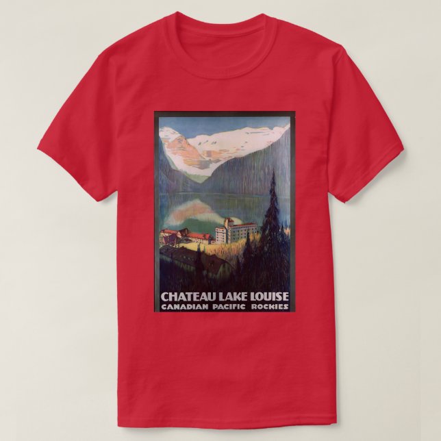 Vintages kanadisches Pazifisches Rockies Schloss L T-Shirt (Design vorne)