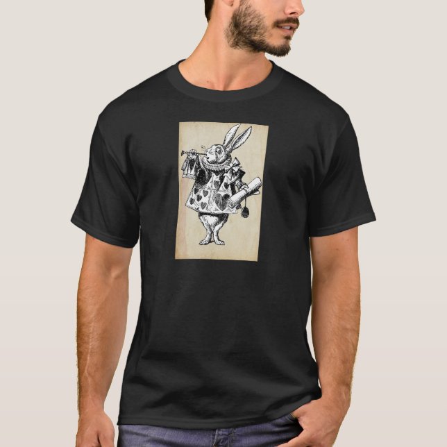 Vintages Kaninchen im Herzen T-Shirt (Vorderseite)