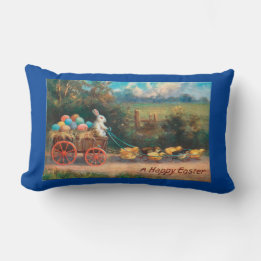 Vintages Kaninchen mit Wagenkissen Lendenkissen