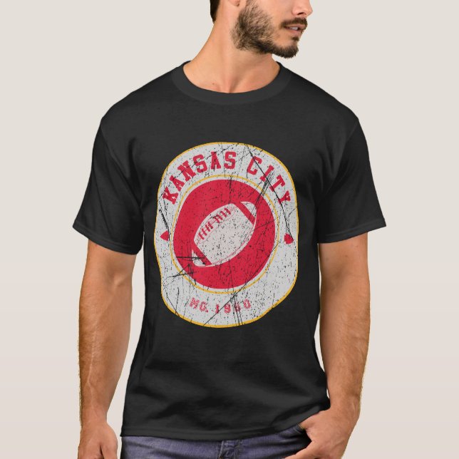 Vintages Kansas-City-Fußballlogo T-Shirt (Vorderseite)