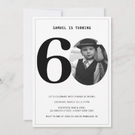 Vintages Kariertes 60. Geburtstag Foto Einladung