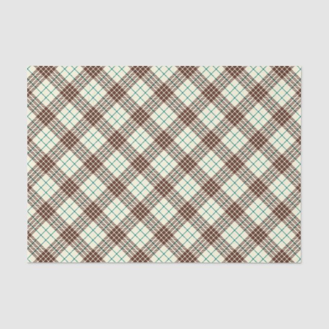 Vintages Kariertes Gewebepapier Seidenpapier (Vorderseite)