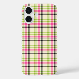 Vintages Kariertes Muster in Pink und Lime Green title_seo2