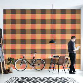 Vintages kariertes Muster Tapete