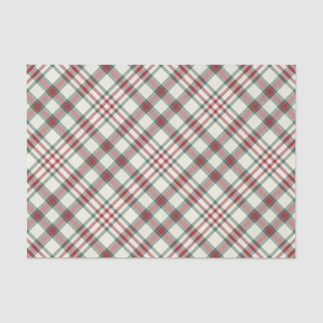 Vintages Kariertes Weihnachtsgebäck Seidenpapier (Vorderseite)