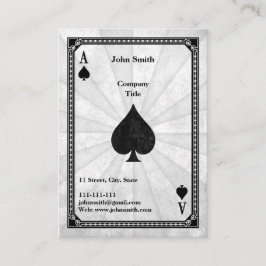 Vintages Karoass Visitenkarte